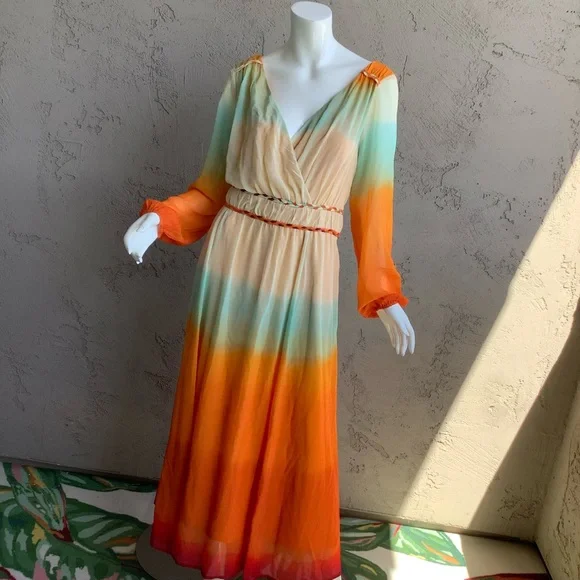 Elegant Multicolor Maxi Dress - Picture 9 of 10